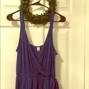 Blue Faux Wrap Dress by Old Navy